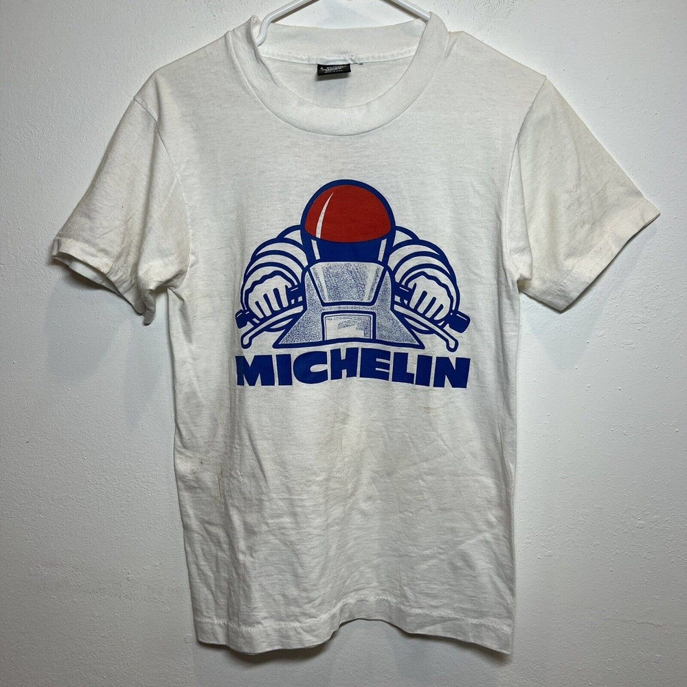Vintage Michelin Man Single Stitch T Shirt Parts Unlimited Motocross Advertising